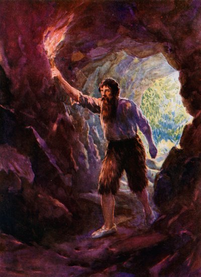 Illustration för Robinson Crusoe av Howard Davie