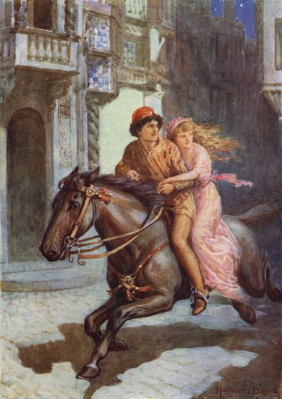 "De red snabbt iväg" från "Viola" (färg litho) av Howard Davie