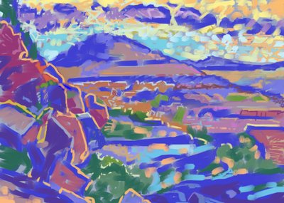 Land and Light, Sedona (datorkonst) av Howard Ganz