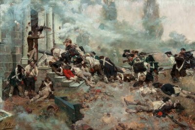 Attacken mot Chew House av Howard Pyle