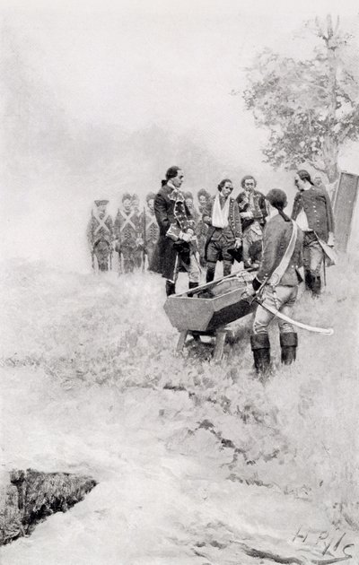 The Burial of Braddock, illustration fra 