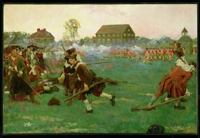 Kampen på Lexington Common, 19 april av Howard Pyle