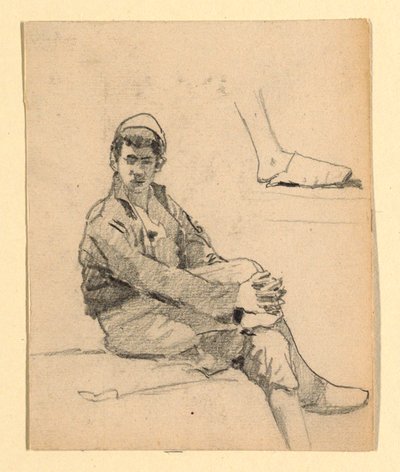Framsida: En sittande ung mor (?) av Howard Russell Butler