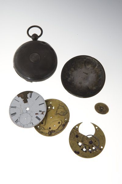 Silver pocket watch of Col. Austin M. Standish, Missouri State Guard (Confederate) av Howard and Davis Denison