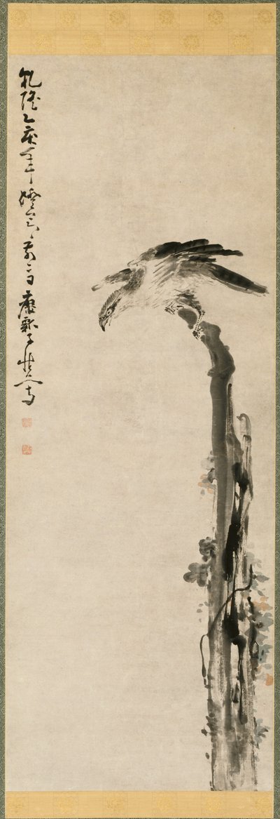 Örn på en trädstam, 1755. av Huang Shen