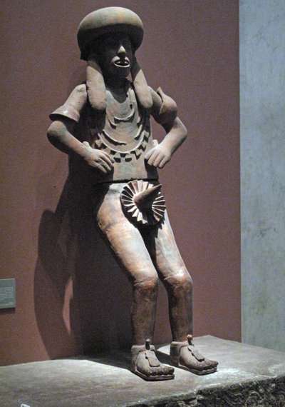 Staty av en präst, postklassisk period, c.900-c.1521 (terrakotta) av Huaxtec Huaxtec