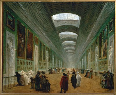 Ombyggnadsprojekt för Grande Galerie du Louvre ... av Hubert (circle of) Robert