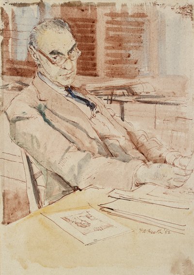 Porträtt av Sir Karl Theodore Parker, CBE, 1952 av Hubert Andrew Freeth