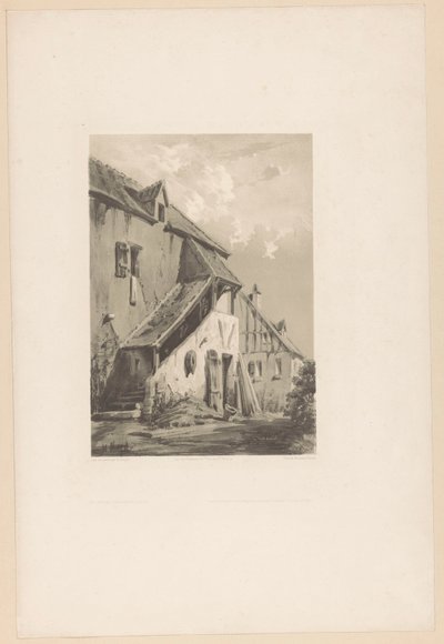 Fasad av en gammal bondgård av Hubert Clerget