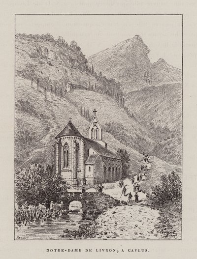 Notre-Dame De Livron, A Caylus (gravyr) av Hubert Clerget