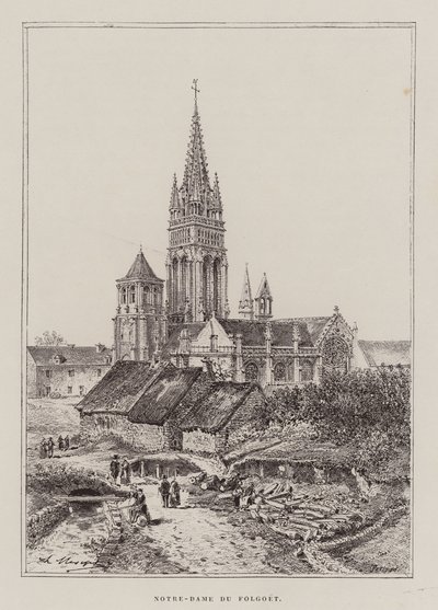 Notre-Dame Du Folgoet (gravyr) av Hubert Clerget