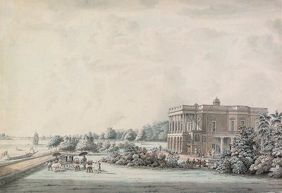 Lady Teignmouths trädgårdshus på stranden av Hooghly, Calcutta, efter 1797 av Hubert Cornish