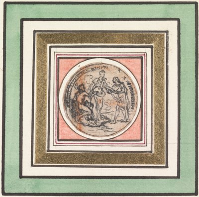 Design för en medalj: Frederick och Augusta, Prince och Princess of Wales av Hubert Francois Gravelot