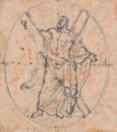 Design för en medalj: St. Andrew av Hubert Francois Gravelot