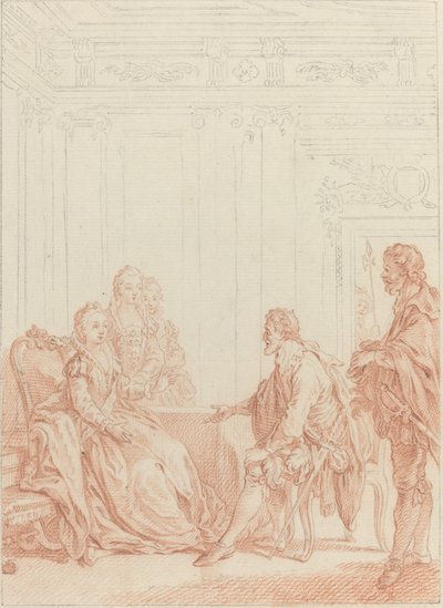 Vad! Du tjänar Valois... av Hubert Francois Gravelot
