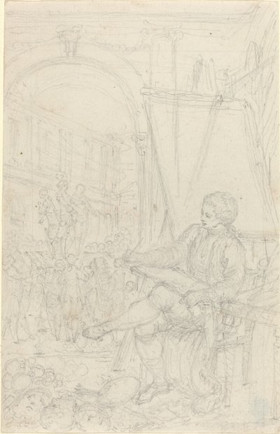 Självporträtt av Hubert Francois Gravelot