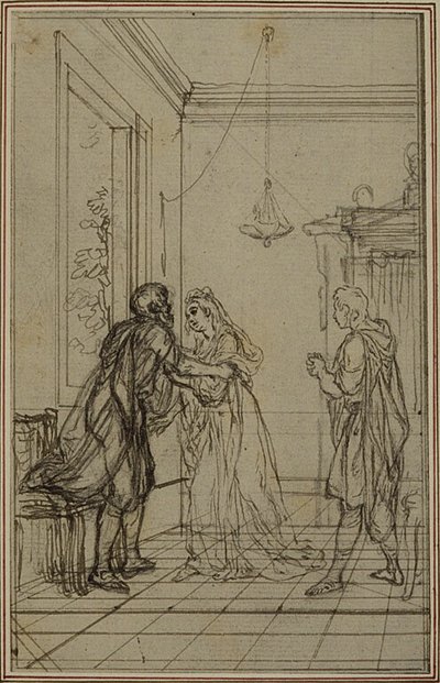 Studie till Lucains "La Pharsale", Canto II av Hubert Francois Gravelot