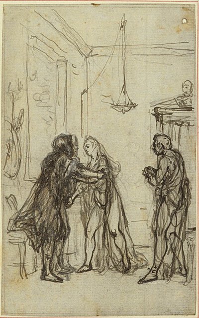 Studie till Lucains "La Pharsale", Canto II av Hubert Francois Gravelot