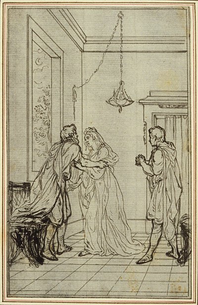 Studie till Lucains "La Pharsale", Canto II av Hubert Francois Gravelot