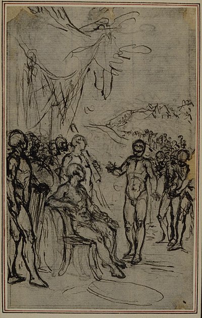 Studie till Lucains "La Pharsale", Canto IV av Hubert Francois Gravelot