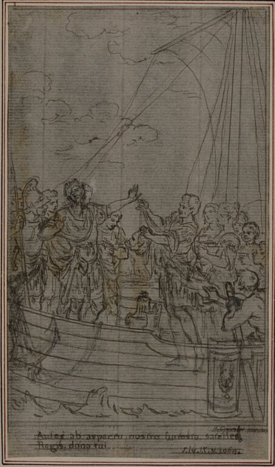Studie till Lucains "La Pharsale", Canto IX av Hubert Francois Gravelot