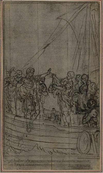 Studie till Lucains "La Pharsale", Canto IX av Hubert Francois Gravelot