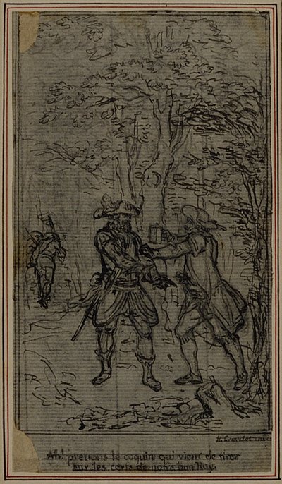 Studie till vinjett-frontispiece till Colle