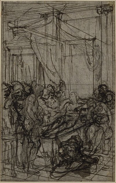 Studie för en illustration i Tacitus "Tiberius, eller de sex första böckerna i Annalerna" Bok II, Vol. 1 av Hubert Francois Gravelot