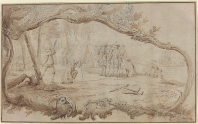 Den holländska expeditionsfestens landning i New York av Hubert Francois Gravelot