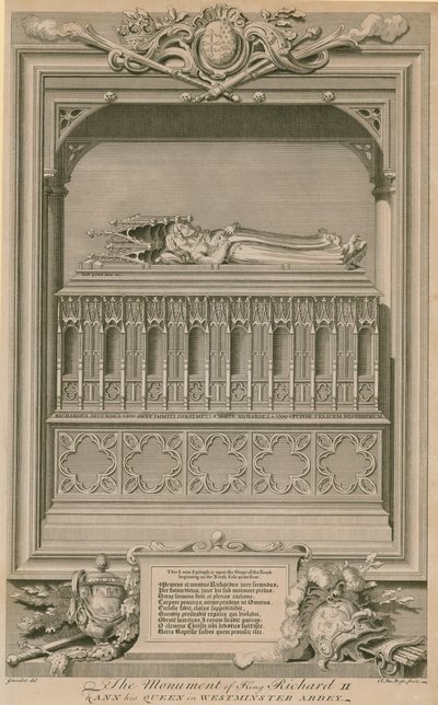 Monumentet av kung Richard II och Ann hans drottning av Hubert Francois Gravelot