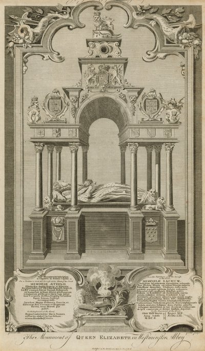 Monumentet för drottning Elizabeth av Hubert Francois Gravelot