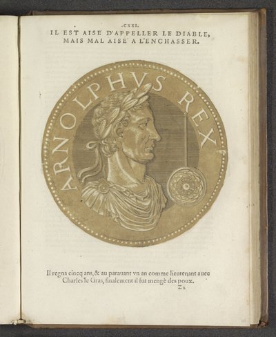Arnolphus Rex, från "The Images of Nästan alla kejsare" av Hubert Goltzius