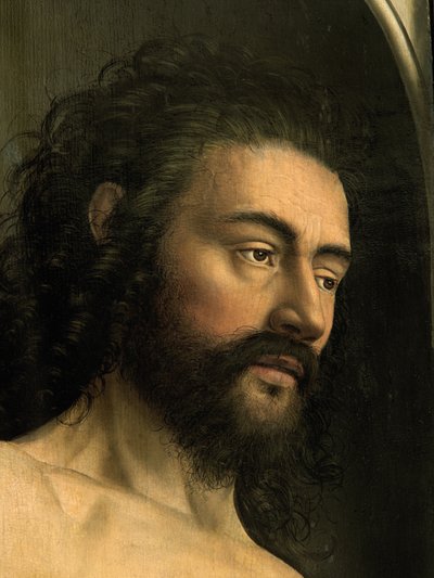Detalj av Adam, från den vänstra flygeln av Gents altartavla av Hubert & Jan van (1390 1441) Eyck