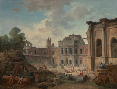 Rivning av slottet i Meudon av Hubert Robert
