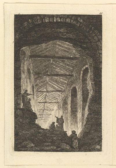 Antikgalleriet, ca. 1763-65. av Hubert Robert