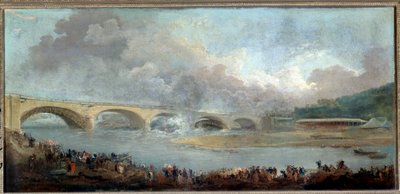 Neuillybrons beslut den 22/09/1772 Målning av Hubert Robert (1733-1808) 1772 Sön. 1,13x1,95m Paris, Carnavalet Museum av Hubert Robert