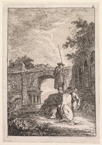 Kvällar i Rom: Triumfbågen av Hubert Robert