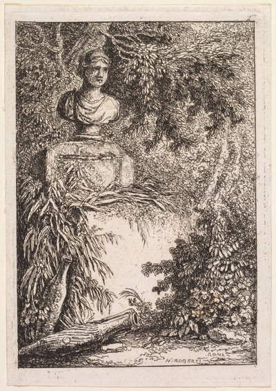 Roms kvällar: bysten, 1764. av Hubert Robert