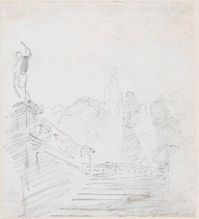 Monumental trappa av Hubert Robert