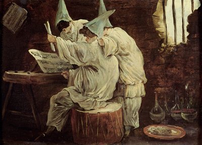 Musician Buffoons  av Hubert Robert