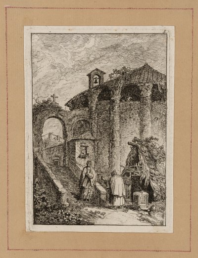Tallrik fem från Evenings in Rome av Hubert Robert