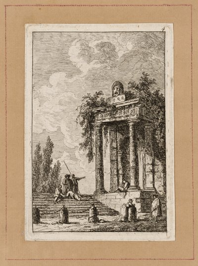 Tallrik fyra från Evenings in Rome av Hubert Robert