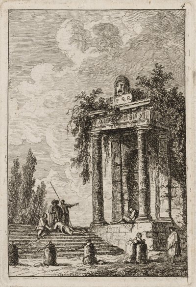 Plåt fyra från Evenings in Rome, 1763-64 av Hubert Robert