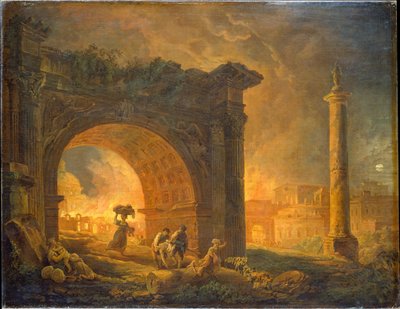 Romerska ruiner av Hubert Robert