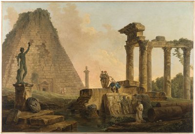 Romerska ruiner av Hubert Robert