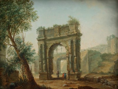 landskap av ruiner av Hubert Robert