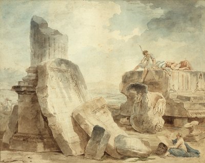 Ruiner med figurer av Hubert Robert