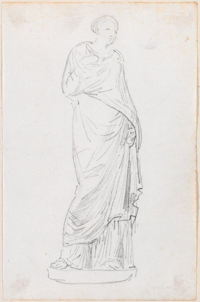 Staty av en hona i en Toga av Hubert Robert
