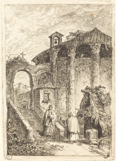 Det antika templet av Hubert Robert