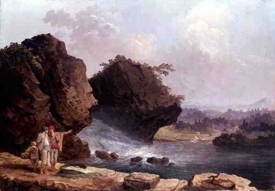 The Cascade (olja på duk) av Hubert Robert